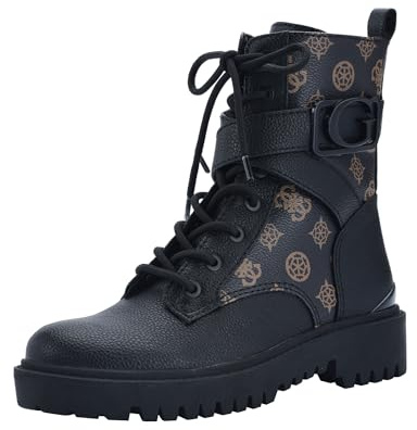 GUESS Women's Orana Combat Boot, negro marrón, 39 EU