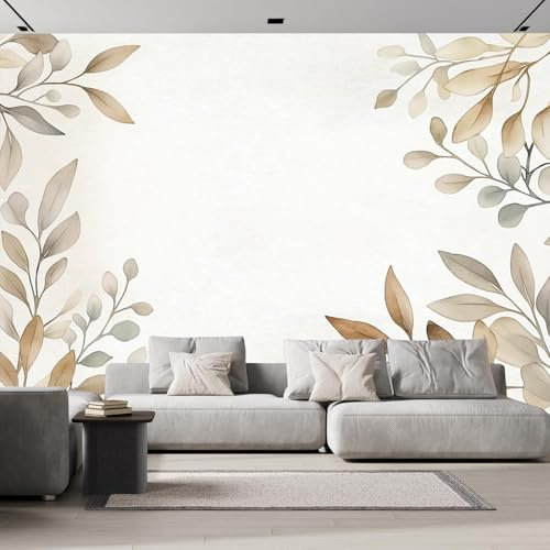 Ramas Retro Mural de papel tapiz de seda decorativo, 150×105cm Papel Pintado 3D Fotografía Hojas Mural Sala Estar Mural Sofá Fondo Dormitorio Fotomural