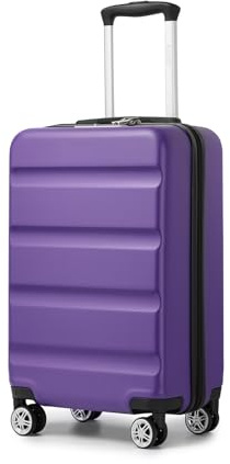 Kono Valise Cabine ABS+PC, roulettes 360, Serrure TSA, Violet | Valise Cabine Légère Et Résistante Aux Chocs – Parfaite Pour Courts Voyages. Sa Coque Absorbe Les Impacts Sans Se Briser.
