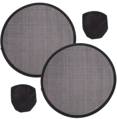 Hemobllo Ventaglio rotondo pieghevole nero per decorazione di nozze