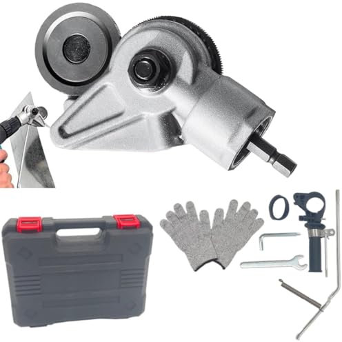 Sheet Metal Cutter Drill Attachment,Electric Nibbler Drill Attachment with Adapter,Metal Cutting Tool for Cutting Iron, White Sheet, Steel, Copper, Aluminum and Tin