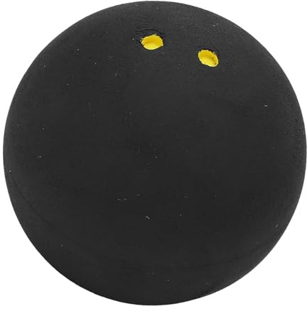 Squashbollar för nybörjare – squashbollar dubbel gul prick – racket ovoid för långsam hastighet | 38 mm långsam hastighet racketträning uggla | stabil studs, enkel kontroll för nybörjare, barn och