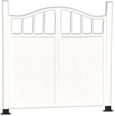 Kit de portail de jardin autonome en bois – Porte de séparation extérieure avec 4 charnières métalliques pour jardin, terrasse et clôture de jardin – 130 x 120 cm, solution d'entrée durable et
