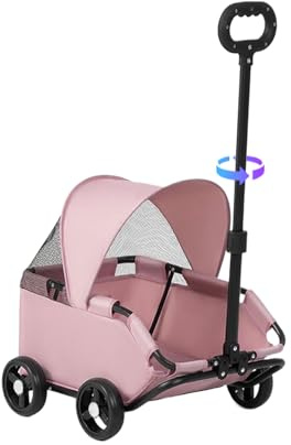 Poussette pour chiens Chiot Chats Animaux Promenade Canine En Extérieur | Poussette pour chat pliable Consultations vétérinaires Promenade Aventure Parc Centre commercial Jardin Plage