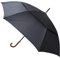 COLLAR AND CUFFS LONDON 95KPH Regenschirm Sturmfest XL - Stockschirm Automatik Herren Damen Windfest - SEHR STARK - Windproof - Holz-Effekt Griff - Fiberglas - Ventilationsbezug - Schwarz
