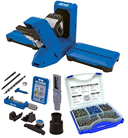 Kreg Pocket-Hole Jig 720PRO Bundle with SK03 Pocket-Hole Screw Project Kit in Five Sizes (2 Items)