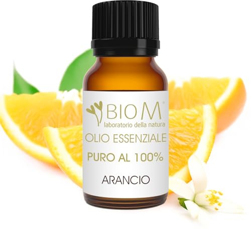 BioM Laboratorio della Natura - Huile essentielle orange douce pure bio - 10 ml -100 % naturelle - 100 % italienne - pour diffuseurs, usage alimentaire, massage - Huiles essentielles pour sécheuse