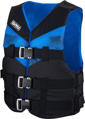MESLE Giubbotto di Galleggiamento V210 per Adulti, Uomo e Donna, Gilet 50N SUP, Nuoto, Kayak, Impact Vest Wakeboard, Sci Nautico, Jet Ski