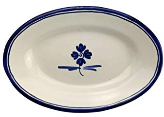 CERÁMICA GÓNFER - Bandeja de Cerámica Artesanal Fuente Ovalada Rosilla (24,5 cm)