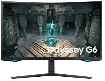 SAMSUNG LS32BG652EUXEN Monitor Odyssey G6 Curvo 32'' con resolución QHD y tasa de refresco de 240 Hz,1 ms, DisplayHDR 600,QHD (2560x1440) FreeSync Premium Pro