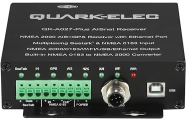QK-A027-plus NMEA 2000 AIS GPS-mottagare med NMEA multiplexer och Ethernet, N2K, WiFi, USB-utgångar