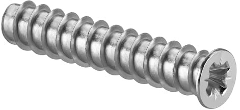 LIKERAINY Euroskruvar av Stål 6,3 x 25 mm Varianta Fästelement med Fullgänga för Möbler Borrdiameter 5 mm Specialskruv för Infästning Utdragbara Lådskenor Förbindande Skruv för Trä 200 stycken