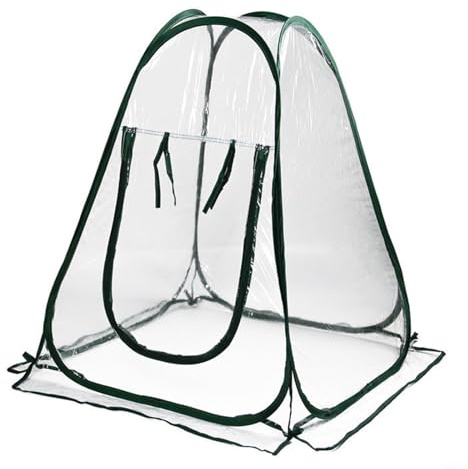 Mini serre pop-up pour plantes d'intérieur et d'extérieur 80 x 70 x 70 cm (H x l x L) - Tente portable en PVC avec cadre en acier pour fleurs, fraises, plantes grasses