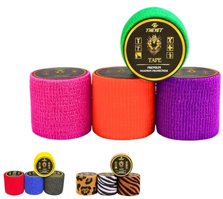 Theyet Tape Crossfit Dita | Nastro Elastico Sportivo per Hook Grip & Sollevamento Pesi | Protezione Pollice e Articolazioni | Nastro Coesivo 5 cm – Pack 4/12 Rotoli