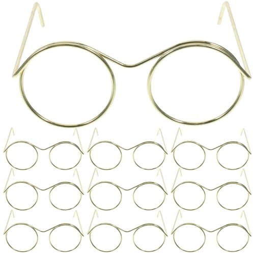 BESPORTBLE 10Pcs Mini Glasses for Dolls Lightweight Miniature Eyeglasses for Dollhouse Accessories Craft Sunglasses for Dolls Dress up and Role-Playing Toys