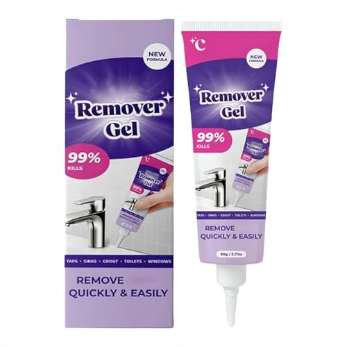 Vexclean Gel dissolvant pour carrelage de salle de bain et cuisine, gel nettoyant puissant qui pénètre toutes les surfaces, pénétration profonde (1 pièce)