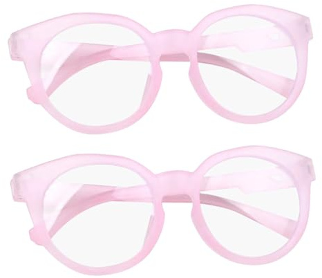 Mipcase 2 Piezas Gafas Infantiles Protección Luz Azul para Ordenador con Filtro Uv Lente Antirreflejo Mejora Claridad Visual Diseño Ligero y Cómodo Unidades Color Rosa