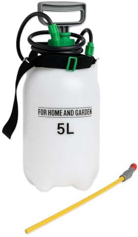 PLANTAWA Spruzzatore a pressione da 5 l, ideale per piante, giardino e orto | ugello regolabile, cinghia di trasporto e lancia estensibile, facile da usare e resistente
