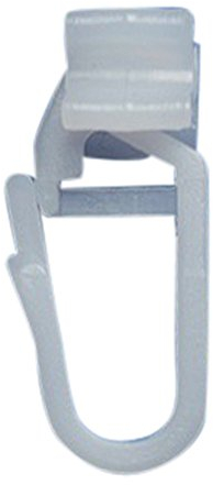 rewagi – 100 Stück Hochwertige Faltengleiter X Gleiter für Gardinenschienen für 6 mm Laufbreite - Farbe Weiss, Überklipshaken, Faltenlegehaken