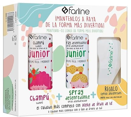 Champú + desenredante Farline con aceite del árbol del té (2 envases de 250 ml c/u)