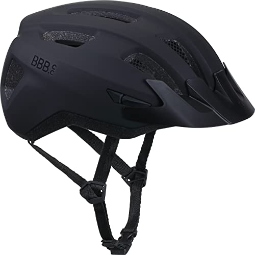 BBB Cycling Fahrradhelm für Herren und Damen mit Abnehmbarem Visier Radhelm Rennradhelm Condor 2.0 + travelbag BHE-173T Matt Schwarz L (58-62cm)