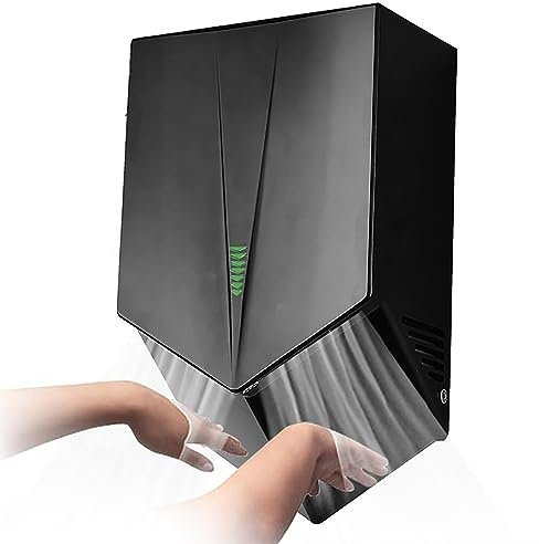 Secador de manos automático por inducción, secador de manos automático comercial de 1500 W, secado de manos en el baño, secado rápido de 5 a 7 s, secador de manos potente de doble salida de aire ( Col