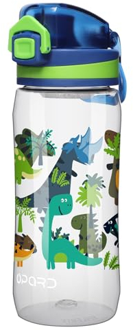 Opard 500ml Trinkflasche Kinder, Mit auslaufsicherem Flip-Top-Deckel, wiederverwendbarem BPA-freiem Tritan für Schule und Reisen