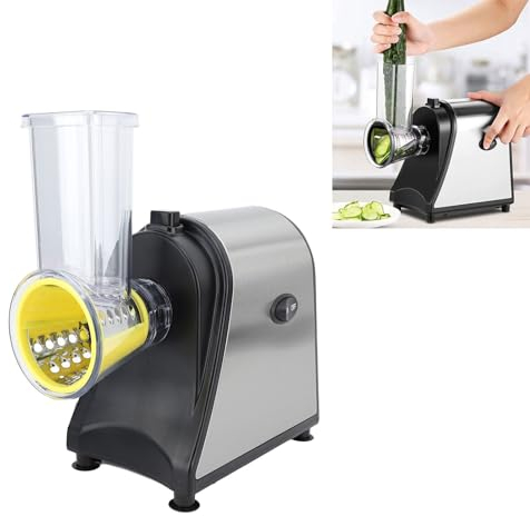 Râpe à Fromage électrique, Coupe-Légumes électrique 1000 W, Hachoir à Légumes, Hachoir à Salade, Trancheuse électrique pour Cuisine, Trancheuse électrique pour Carottes