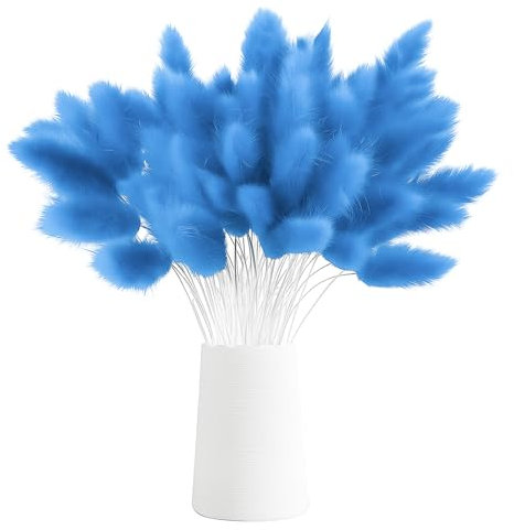 120 teste di Erba di Pampa Secca Fiori Secchi Pampasgras Bouquet Fiori Essiccati Decorativi per la Decorazione Della Casa Composizione Floreale per Sala Eventi di Nozze (Blu Scuro)