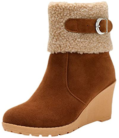 Stivali Donna Invernali Scarpe Imbottiti Pelliccia Materiale Esterno Scarponi Corti Caldo Classici Casual Piatto Suola Con Durevole Sneaker Termici Da Donna Foderato Invernali E Outdoor Camminate