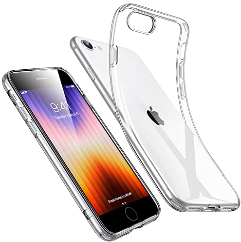 ESR für iPhone SE Hülle/iPhone 8/7, iPhone SE 2020 Hülle, Dünne Transparente Handyhülle Case, Weiche TPU Silikon Schutzhülle, Vergilbungsbeständig, Klar