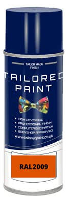 RAL 2009 Traffic Orange Gloss Enamel Aerosol Paint Can Paint For Wood, Metal, Plastic, PVC, UPVC, Fascia Boards - Indoor & Outdoor