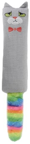 Rosewood Jouet pour Chat Cat Kicker avec Herbe à Chat Coussin en Peluche Jouet Chat avec Bruit Froissé et Queue pour Chats et Chatons pour Donner des Coups Saisir Jouer 9 x 50 cm