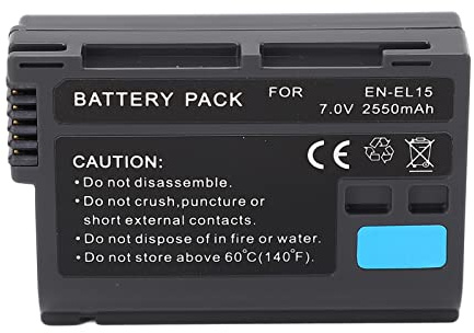 EN-EL15b 7.0V 2550mAH Camera Rechargeable Battery Replacement for Nikon D7500 D7200 D7000 7100 D850 D750 D500 D810a D810 D800e D800 D610 D600