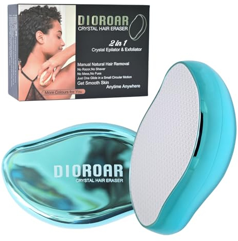 DIOROAR Kristall-Haarradiergummi, Upgrade-Kristall-Haarentferner, physikalisches Nanoglas-Haarentfernungsgerät, schmerzfreier Epilierer und Peeling für schnelle, seidig glatte Haut(Ocean Blue)
