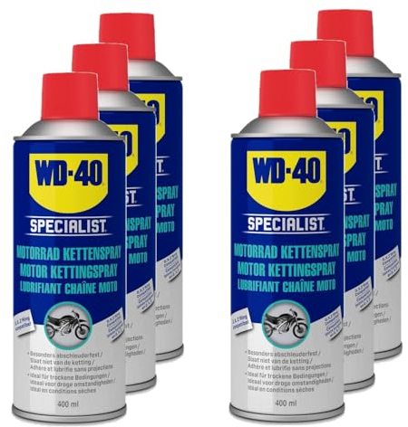 WD-40 Specialist Motorrad Kettenspray 6x400ml, Ketten Öl, Ketten Pflege