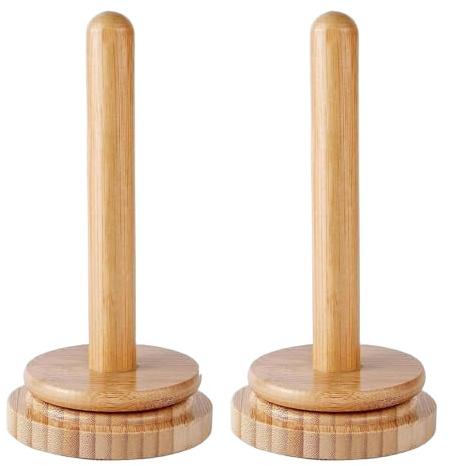 usefulbeauty 2 STÜCK Drehbarer Wollknäuelhalter - Holzspinn Garn Und Fadenhalter - Stricken Fadenhalter Aus Holz Mit Drehmechanismus- Holzgarnhalter Zum Stricken, Häkeln, Spinnen Und Nähen