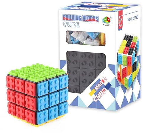 Zauberwürfel 3x3,Zauberwürfel Original,2-in-1 Brain Teaser Puzzle mit Stein Trennhilfe,für Kinder Erwachsene Magischer Würfel Spielzeug Geschenke,für Anfänger und Sammler(Schwarz)