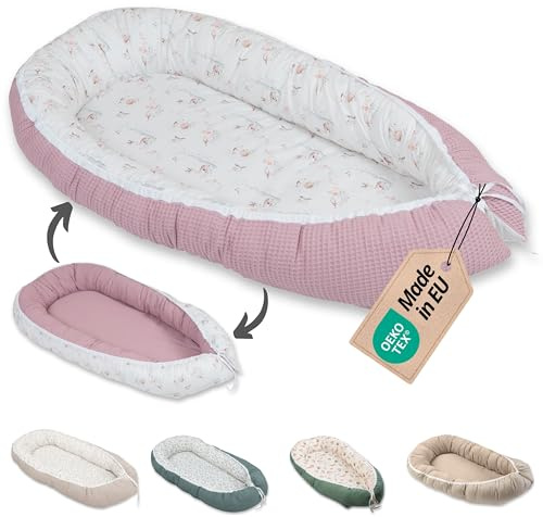 ULLENBOOM Reducteur de lit bébé Forêt des Contes (55 x 95 cm) Cocon bébé, Nid de bébé, nid en Coton, utilisable comme Coussin pour bébé e cale Bebe