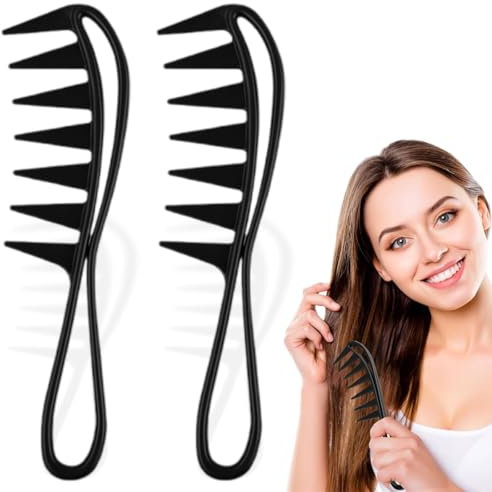Lockenkamm, Styling Kamm, Breite Zahnkämme, Lockenkamm Strähnenkamm, Hai Zahnkamm, Afrokamm, Kamm für Locken, Locken Kamm für Home Salon Friseurkamm Frauen Männer
