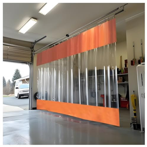 Tenda divisoria in vinile trasparente per esterni e magazzini, divisorio industriale, 2,1 x 2,2 m, installazione rapida e facile da pulire