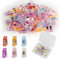 140 STK Nähklammern Stoffklammern zum Nähen, Nähzubehör, Kunststoff Nähclips Nähmaschinen Zubehör, Mehrzweck Mehrfarbig Sewing Clips für Quilting Nähen Stofffixieren, mit 40 STK Stoffnadeln