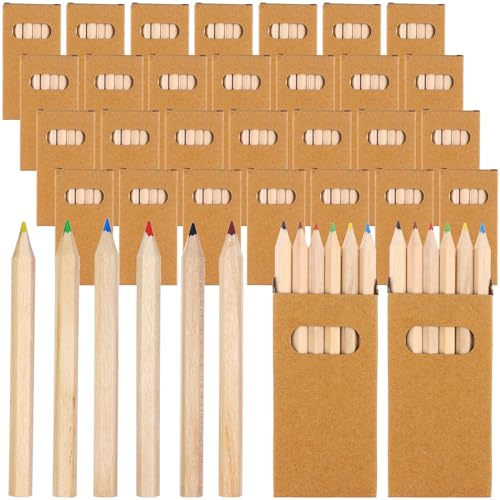 YXSJAS 150 Boxs/900Pcs Colored Pencils Bulk Mini Drawing Pencils Set for Kids, 3.5inch Short Fat Color Pen-cils for Adult Col-oring Books, Classroom School Drawing Birthday Wedding Party Favors