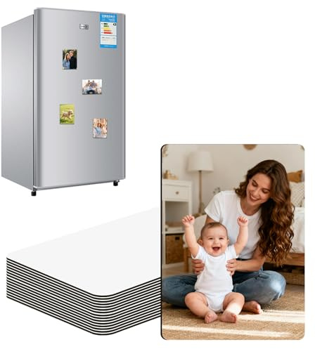 16 Piezas Imanes Personalizados,9 x 6,5 cm Imán Personalizado,Imanes de Sublimación en Blanco,DIY Personalizados Sublimación Refrigerador Blanco,Sublimacion para Frigoríficos,Armarios de Oficina