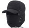 Herren Winter Fliegermütze Trappermütze Winddicht Warm Wintermütze mit Ohrenklappen Männer Baseball Cap Schirmmütze für Snowboarden Skaten Radfahren, Schwarz, Einheitsgröße