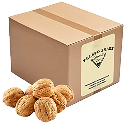 Presto Sales Walnuts Current New Crop huge In shell 10 lbs, Grown in California, Natural Healthy Snack For The Whole Family, Low-Carb, & Easy to Crack Healthy Vegan