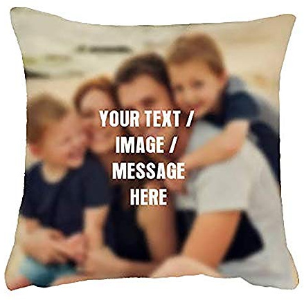 Getagift Personalised Cushion with your own Text/Image/Any Name themed Cushion Cover-Throw Pillow Cover. (40 cm x 40 cm Satin Cushion Cover)