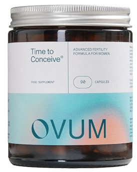 OVUM Time to Conceive® Fertility Supplement with MicroActive® CoQ10 and Methylfolate | Most Scientifically Advanced Supplement for Fertility | 30 Day Supply | Made in The UK
