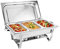 Chafing Dish - Calentador de Alimentos Buffet, Juego Profesional de 3 Rejillas de Acero Inoxidable Chafing Dish, calientaplatos, Calentador de Alimentos, para Catering, Buffet y Fiestas
