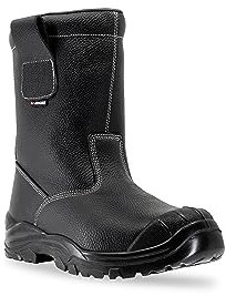 Lendeo Polar Black S3 CI SRC Stiefel gefüttert schwarzt Sicherheitsschuh Arbeitsstiefel, Größe:43 EU
